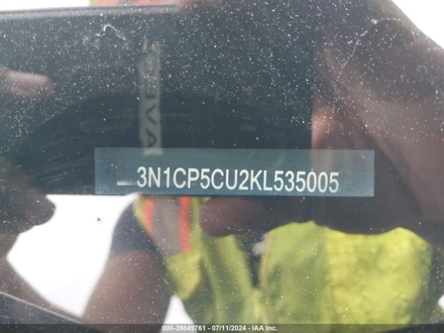 3N1CP5CU2KL535005 Nissan KICKS SR