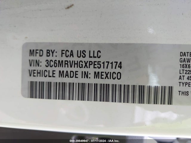 3C6MRVHGXPE517174 RAM Promaster 3500 High Roof 159 Wb
