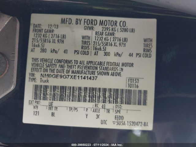 NM0GE9G7XE1141437 Ford Transit Connect Titanium