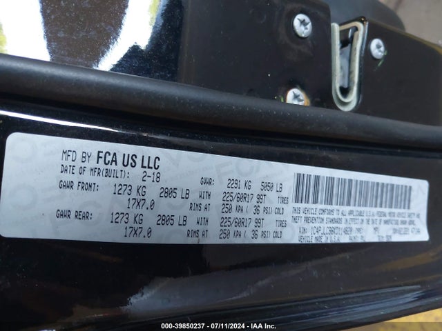 1C4PJLCB6KD114820 Jeep Cherokee Latitude Fwd