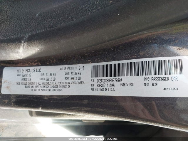 1C3CCCCB8FN670804 Chrysler 200 C