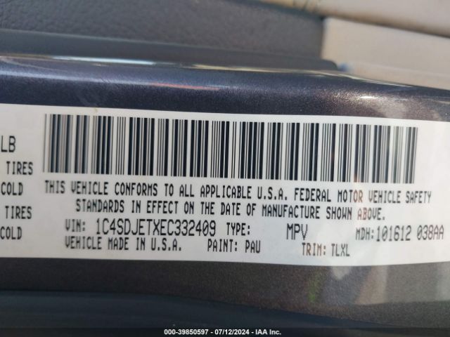 1C4SDJETXEC332409 Dodge Durango Citadel