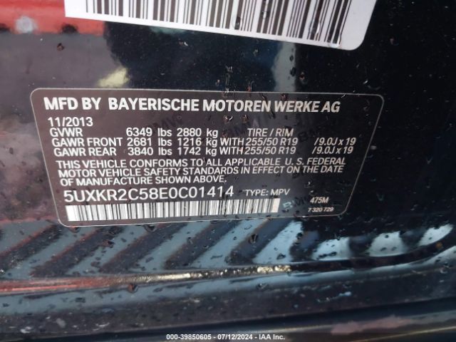 5UXKR2C58E0C01414 BMW X5 Sdrive35i