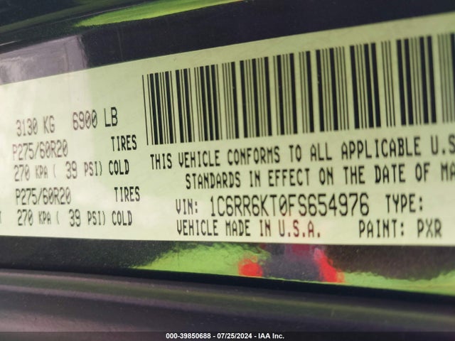 RAM 1500 Express 2015 1C6RR6KT0FS654976 Image 9