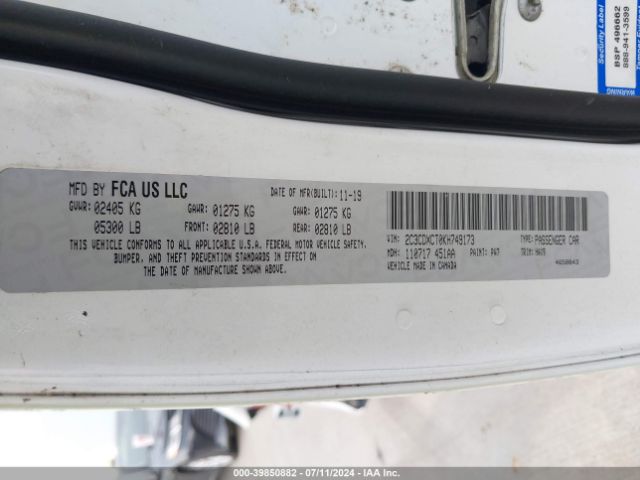 2C3CDXCT0KH749173 Dodge Charger R/t Rwd