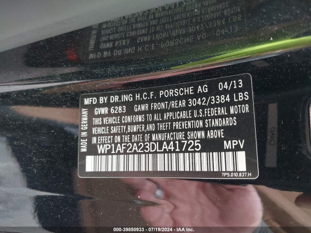 2013 PORSCHE CAYENNE WP1AF2A23DLA41725 Photo 8