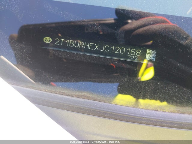 Toyota COROLLA LE 2018 2T1BURHEXJC120168 Image 9
