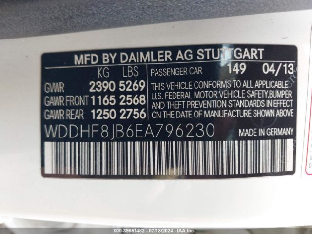 WDDHF8JB6EA796230 Mercedes-Benz E 350 4matic