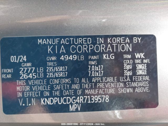KNDPUCDG4R7139578 KIA Sportage Hybrid Lx