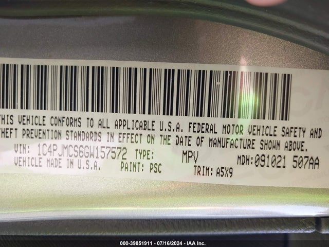 1C4PJMCS6GW157572 Jeep Cherokee Latitude