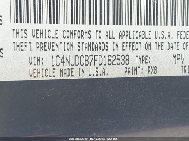 1C4NJDCB7FD162538 Jeep Compass Limited