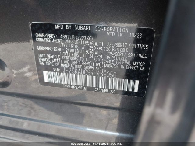 JF2SKADC9RH439050 Subaru Forester Premium