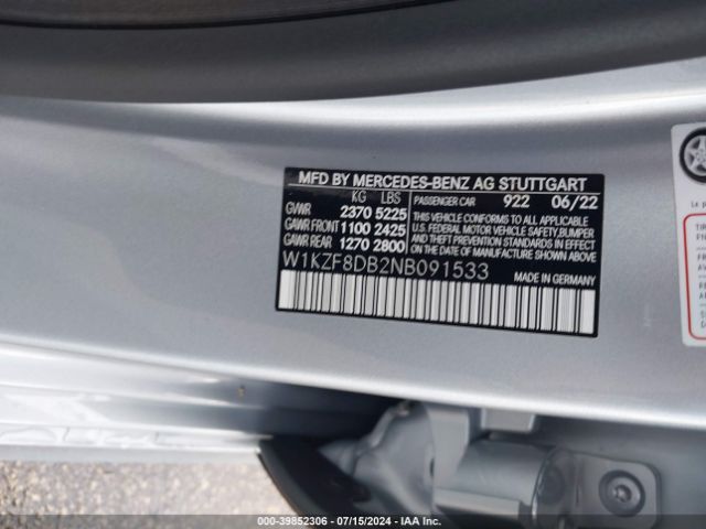 W1KZF8DB2NB091533 Mercedes-Benz E 350
