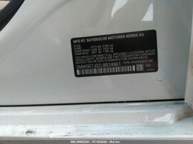 3MW5R7J02L8B24961 BMW 3 Series 330i Xdrive