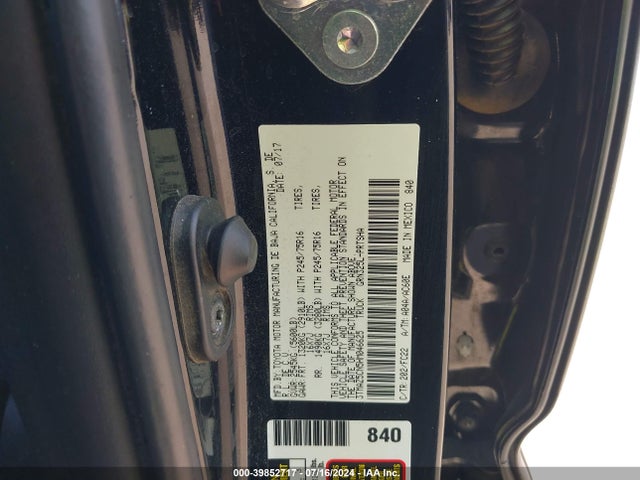 Toyota Tacoma Sr5 V6 2017 3TMAZ5CN5HM046625 Image 9