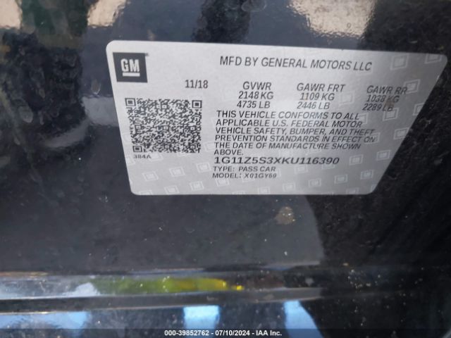 1G11Z5S3XKU116390 Chevrolet IMPALA LT