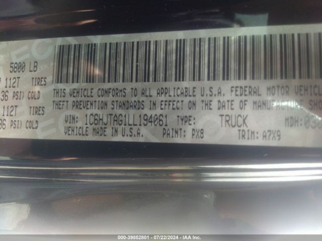 1C6HJTAG1LL194061 Jeep Gladiator Sport S 4x4