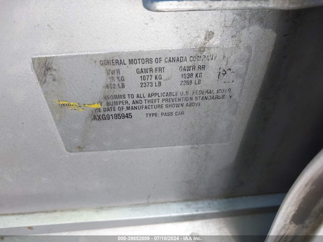 Chevrolet Impala 1fl 2016 2G11X5SAXG9185945 Image 9