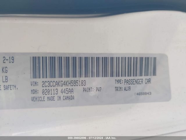 2C3CCAKG4KH595183 Chrysler 300 Limited Awd