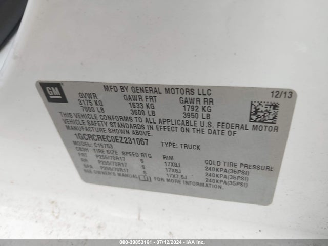 Chevrolet Silverado 1500 1lt 2014 1GCRCREC0EZ231067 Image 9