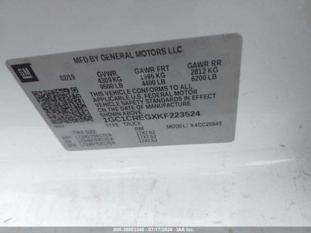 1GC1CREGXKF223524 Chevrolet Silverado 2500hd Wt