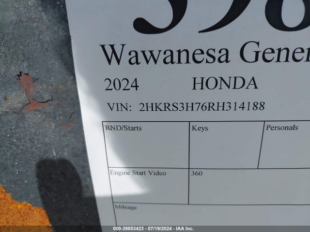 Honda Cr-v Ex-l 2wd 2024 2HKRS3H76RH314188 Image 9