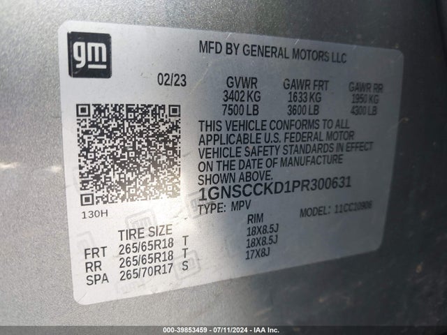 Chevrolet Suburban 2wd Lt 2023 1GNSCCKD1PR300631 Image 9