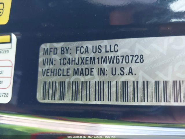 2021 JEEP WRANGLER UNLIMITED 1C4HJXEM1MW670728 Photo 8