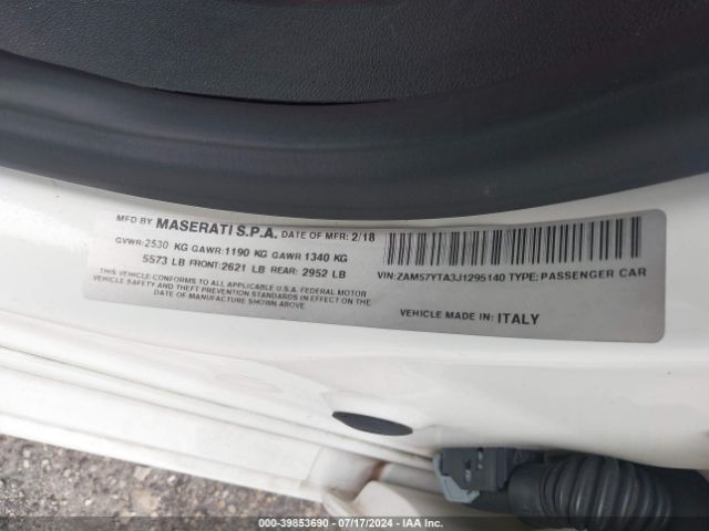 ZAM57YTA3J1295140 Maserati Ghibli S Q4