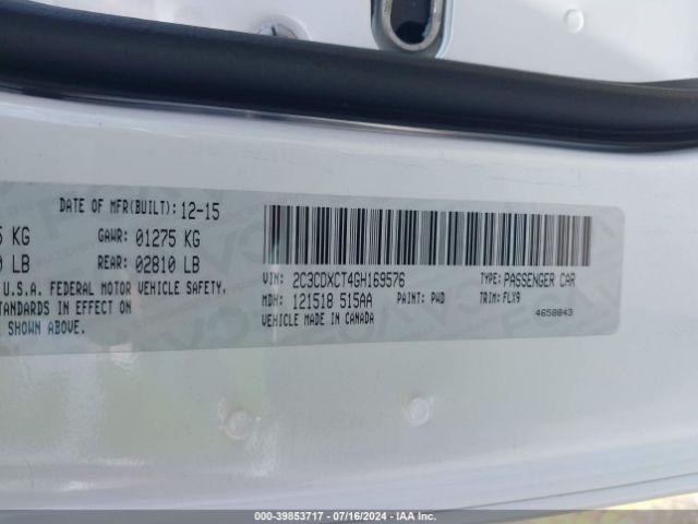 2C3CDXCT4GH169576 Dodge Charger Road/track