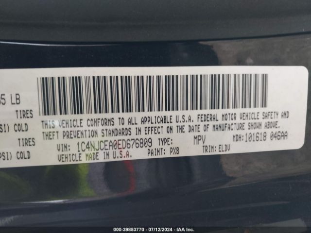 1C4NJCEA0ED676809 Jeep Compass High Altitude