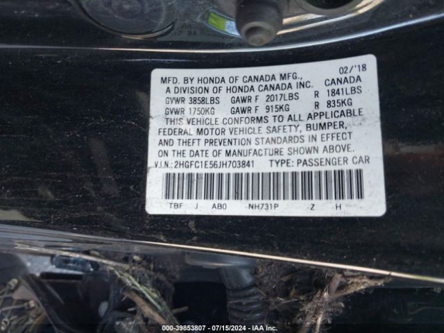 2HGFC1E56JH703841 Honda CIVIC SI