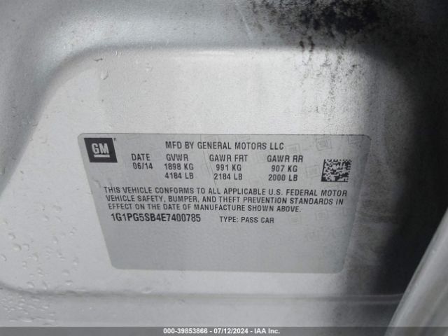 1G1PG5SB4E7400785 Chevrolet CRUZE LTZ