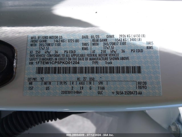 Ford F-150 Xlt 2023 1FTEW1CP5PKD01204 Image 9