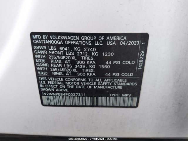 1V2WNPE84PC027311 Volkswagen Id.4 Awd Pro S