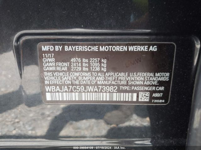 WBAJA7C59JWA73982 BMW 530i Xdrive