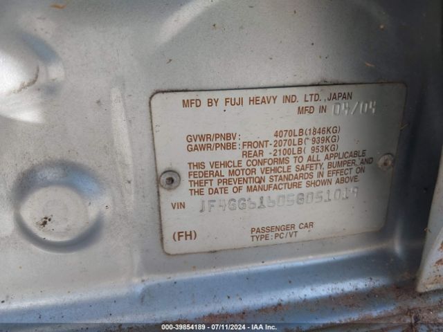 2005 SAAB 9-2X JF4GG61605G051019 Photo 8