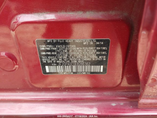JF2GPAGC0E8286362 Subaru Xv Crosstrek 2.0i Limited
