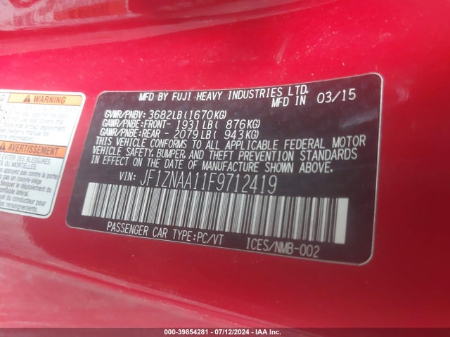 JF1ZNAA11F9712419 Scion FR-S