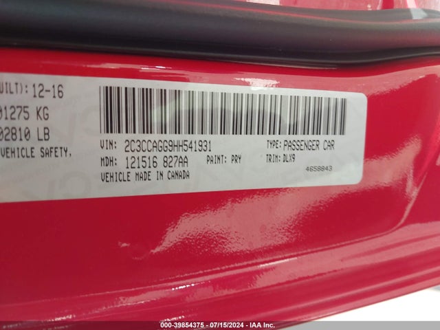 2C3CCAGG9HH541931 Chrysler 300 300s Awd