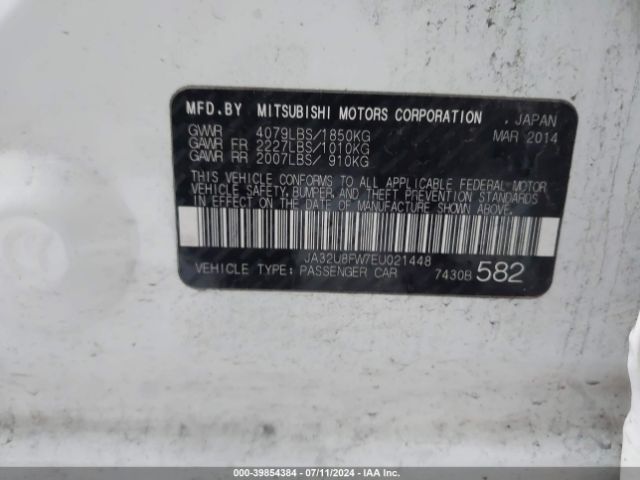 JA32U8FW7EU021448 Mitsubishi LANCER GT