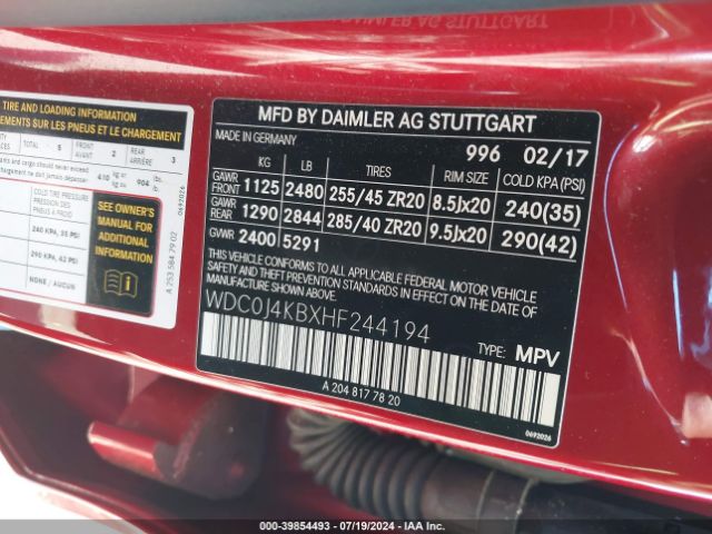 2017 MERCEDES-BENZ GLC 300 COUPE WDC0J4KBXHF244194 Photo 8