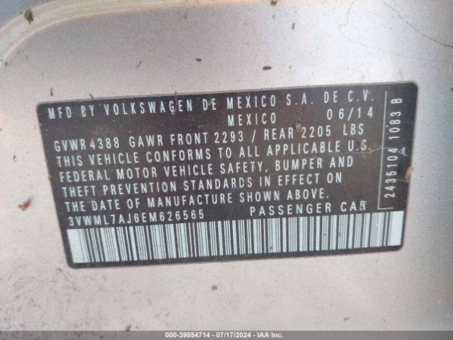 3VWML7AJ6EM626565 Volkswagen Jetta Sportwagen 2.0l Tdi