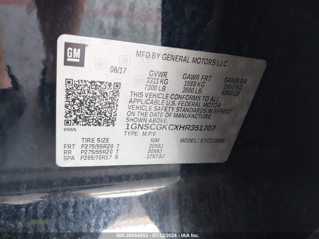 Chevrolet Suburban Ls 2017 1GNSCGKCXHR351707 Image 9
