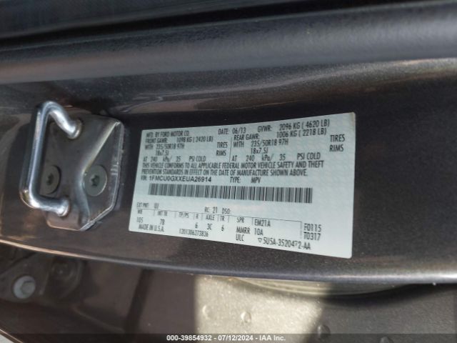 1FMCU0GXXEUA26914 Ford ESCAPE SE