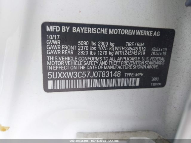 5UXXW3C57J0T83148 BMW X4 Xdrive28i