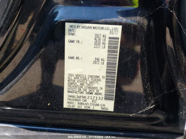 1N4AL3AP3HC217132 Nissan Altima 2.5 Sr