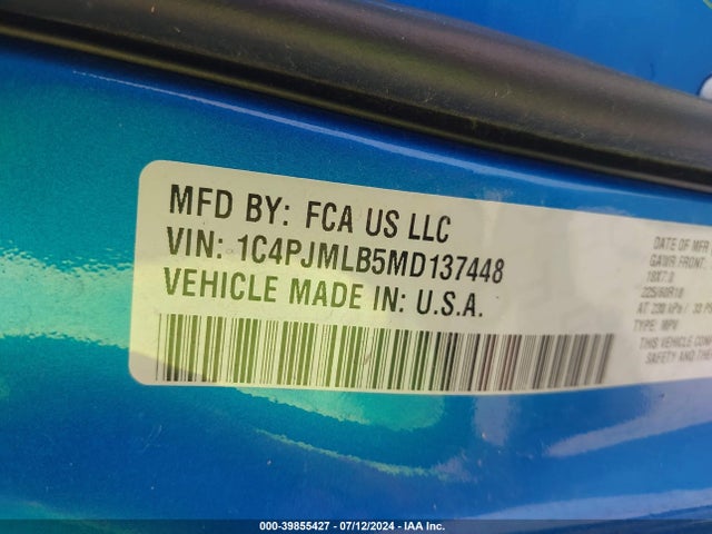 1C4PJMLB5MD137448 Jeep Cherokee Altitude 4x4