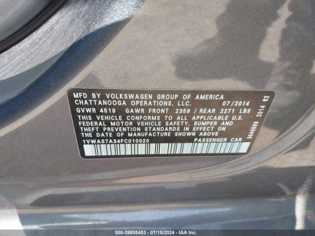 1VWAS7A34FC010020 Volkswagen Passat 1.8t S