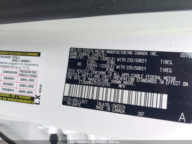 Lexus Rx 350 Premium Plus 2023 2T2BAMBA7PC012791 Image 9